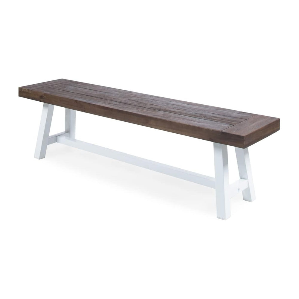 Cytheria Indoor Farmhouse Dark Brown Sandblast Finish Acacia Wood Dining Benc...
