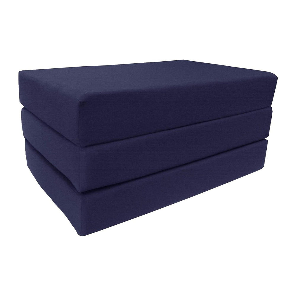 D&D Futon Furniture Navy Trifold Foam Beds, Shikibuton, Tatami Cushion To...
