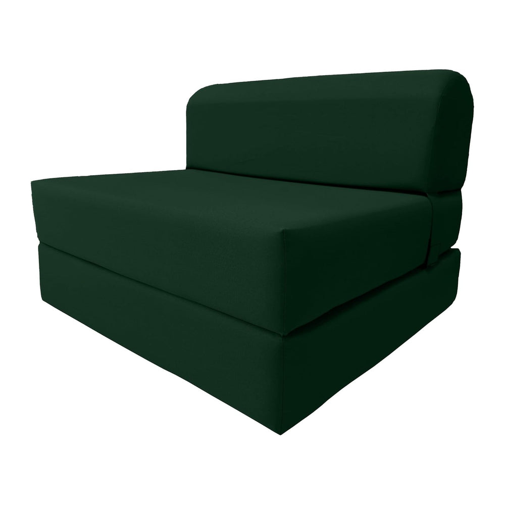 D&D Futon Furniture Sleeper Chair Folding Foam Bed, Portable Studio Guest...