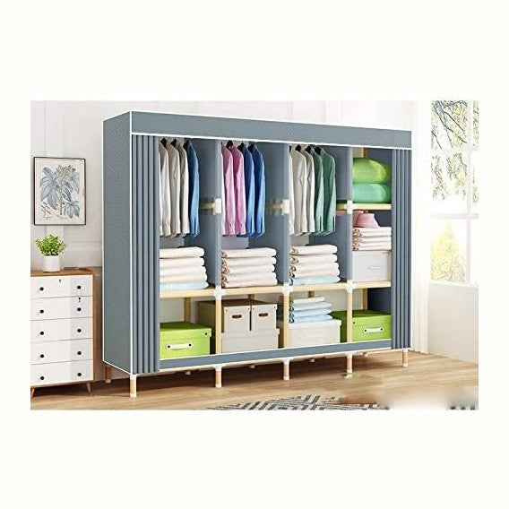 Detachable Wardrobe Steel Frame Thicken Bold Folding Full Hanging Fabric Simp...