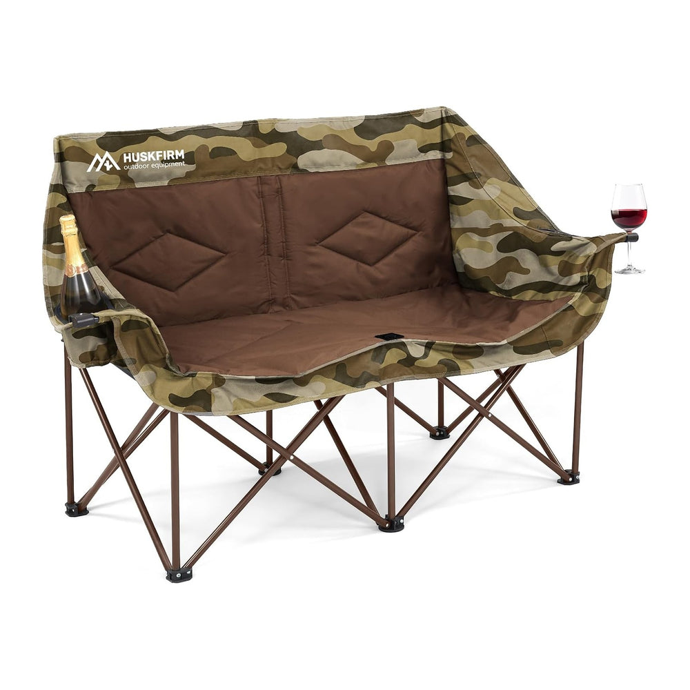 Double Camping Chairs Oversized Loveseat - 2 Person Camping Chair Portable La...