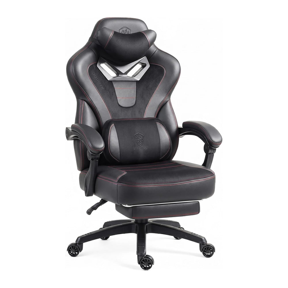 Dowinx Big and Tall Gaming Chair for Adults with Footrest, Massage Lumbar | E...