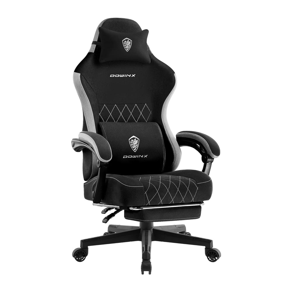 Dowinx Fabric Gaming Chair, Ergonomic Computer Chair with Footrest and Pocket...