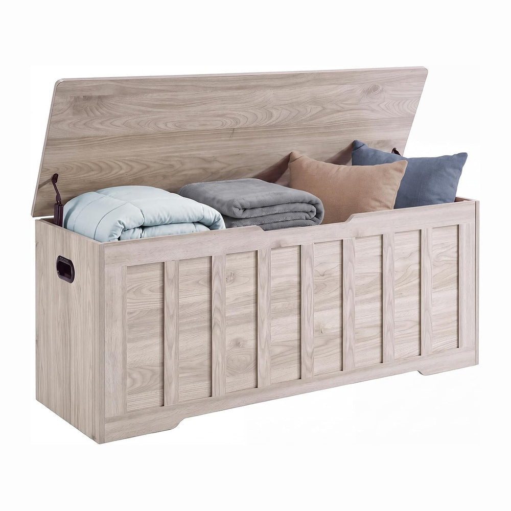 DUMOS 47.2" Wooden Storage Chest Bench with Storage for Bedroom | Extra ...