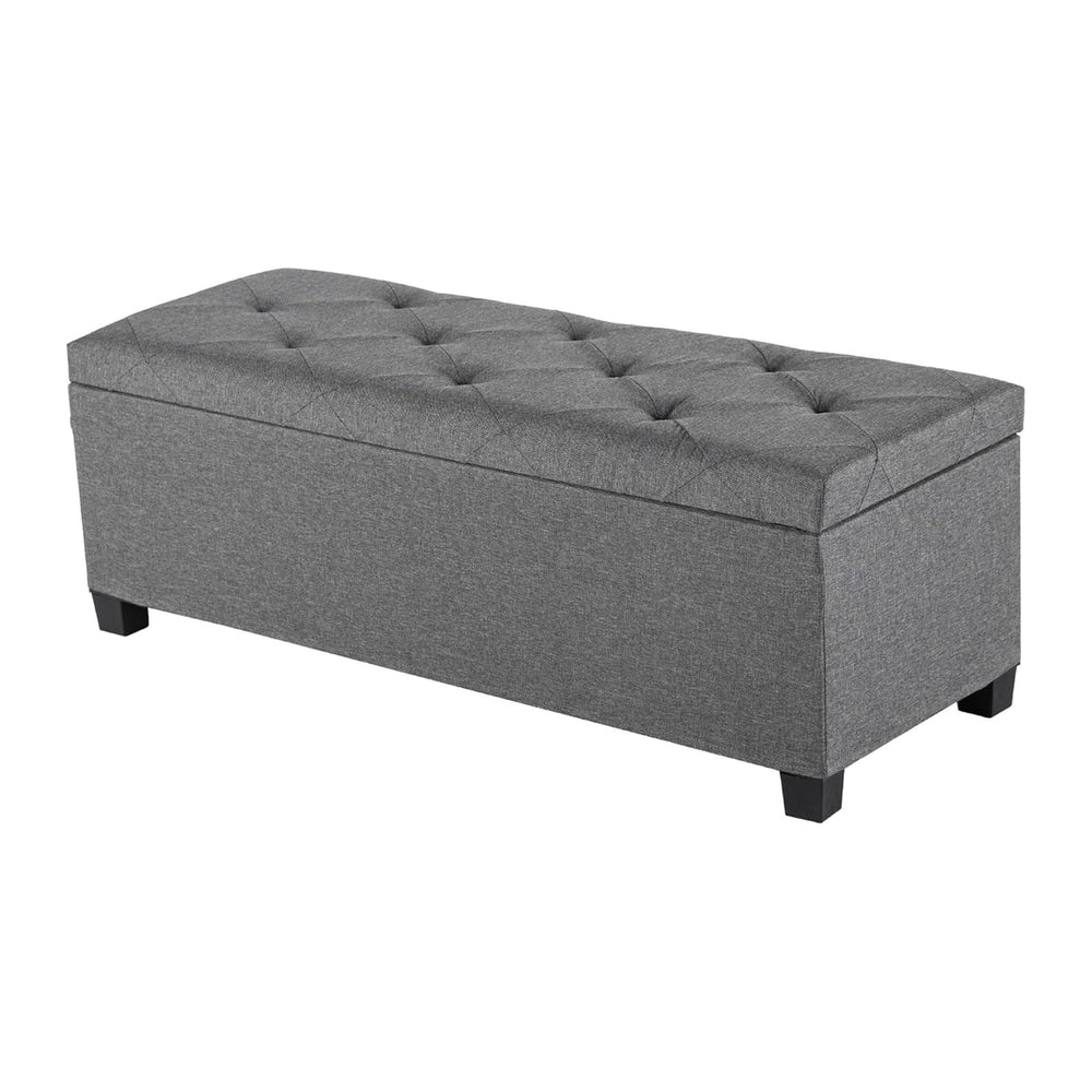 DUMOS Upholstered Storage Bench, End of Bed Ottoman, Extra Large 46.5 Gal (17...