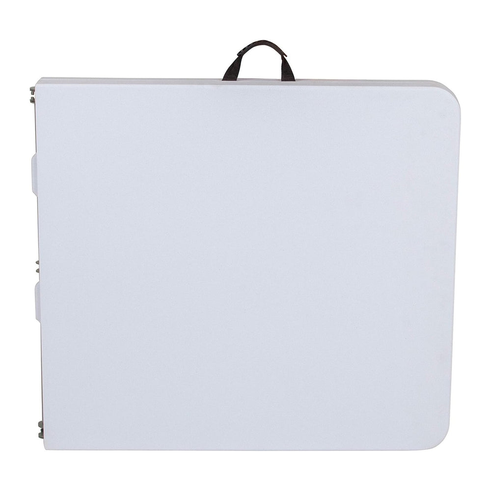 EMMA + OLIVER 5-Foot Granite White Adjustable Bi-Fold Plastic Folding Table |...
