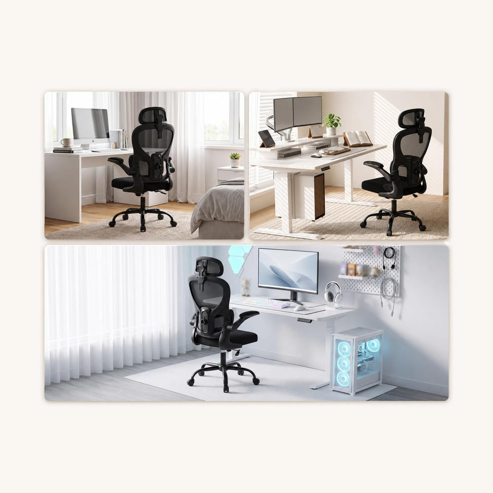 Ergonomic Office Chair with Adjustable Headrest & Lumbar Support, High Ba...