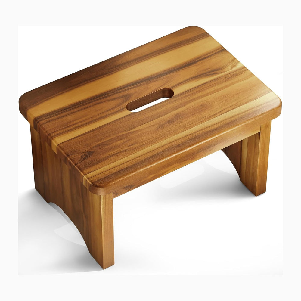 FANATU 9" Wooden Bed Step, Heavy Duty Step Stool for Adults with Handle ...