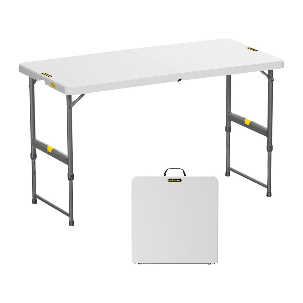 FanttikOutdoor Folding Table 4 Foot Quick Adjust Portable Plastic 4 Heights |...
