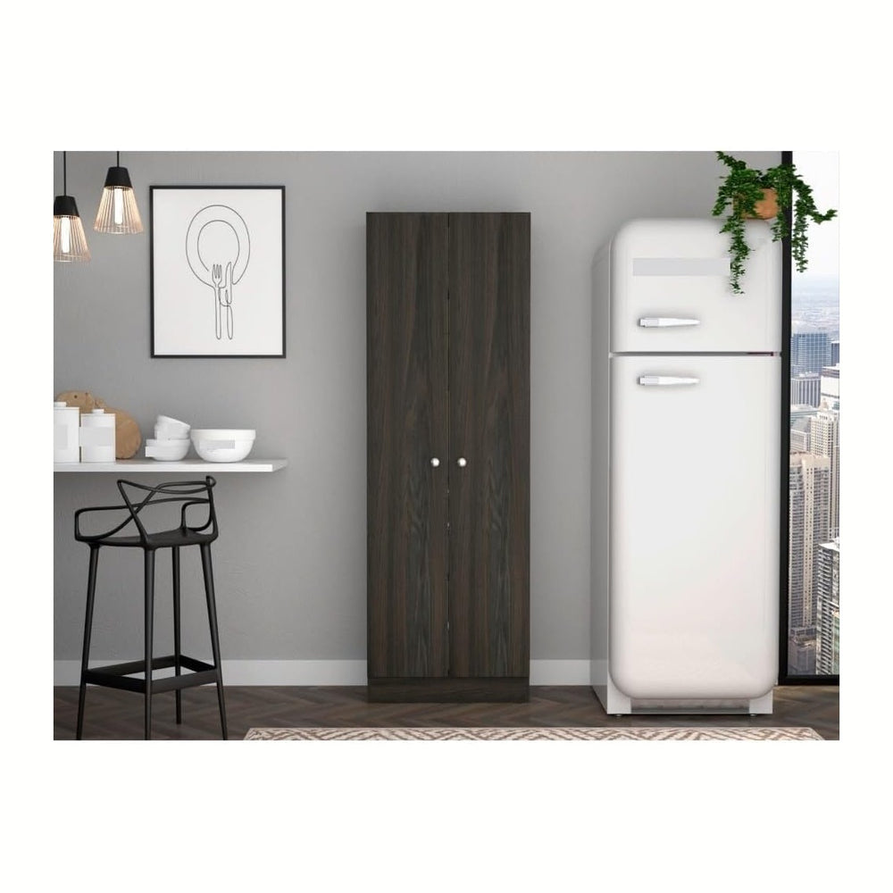 Farmhouse Multistorage Cabinet, Storage Cabinet with Two Doors, Five Internal...