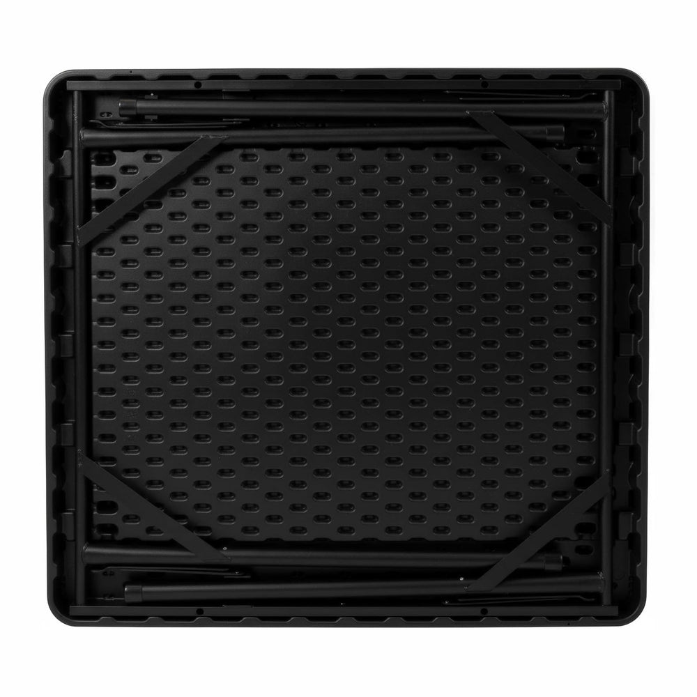 Flash Furniture 34.5" Black Folding Card Game Table | 4-Player, Cup Hold...