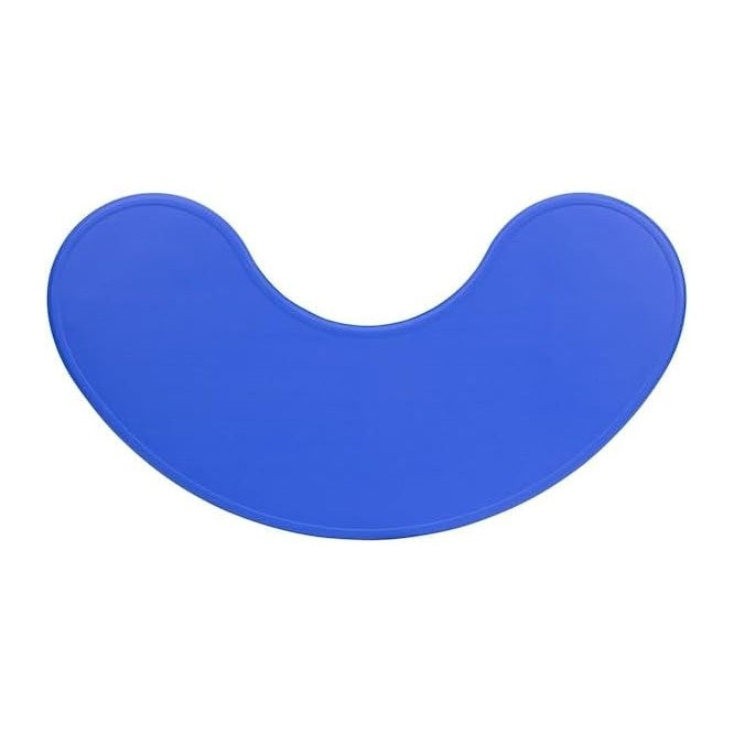 Flash Furniture 35''W x 65''L Half-Moon Blue Plastic Height A...
