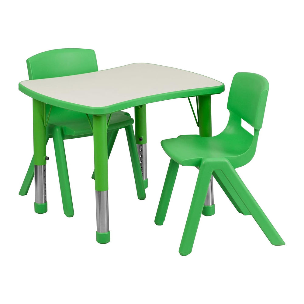 Flash Furniture Emmy 21.875''W x 26.625''L Rectangular Green ...