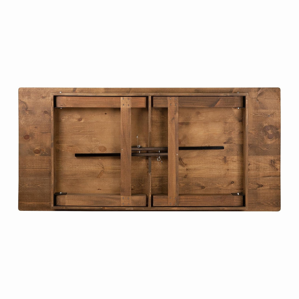 Flash Furniture Hercules Series 7' x 40" Rustic Solid Pine Folding D...