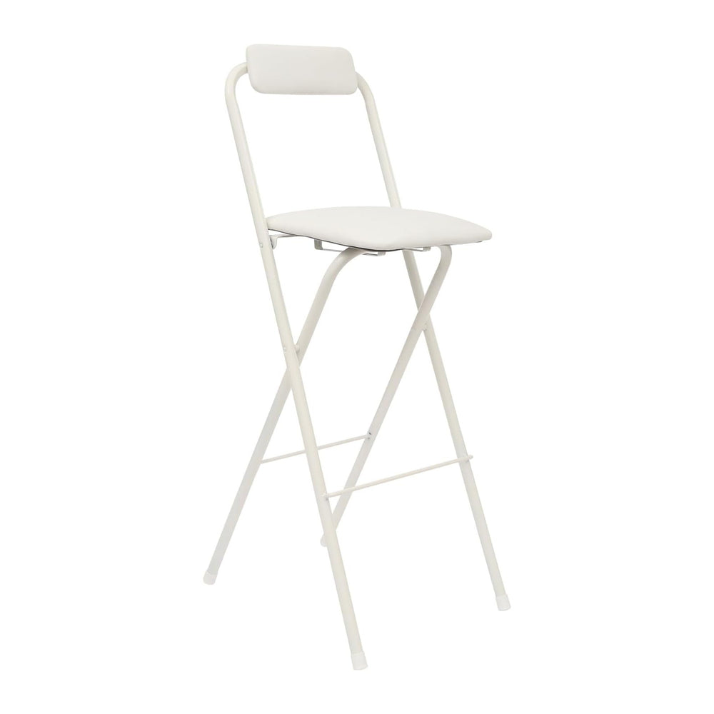 Folding Bar Stool with Backrest,Cushioned Padded Folding Stool,Fashion Bar St...