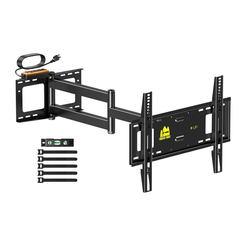 FORGING MOUNT Long Arm TV Wall Mount with Power Strip for 42–80 inch TVs | Fu...