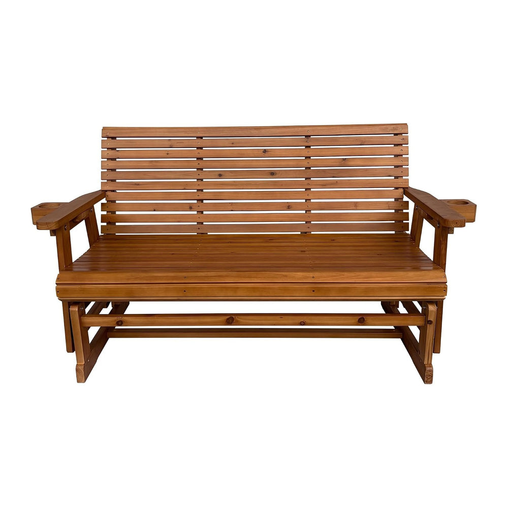Fortune Candy Patio Glider with Cup Holders, High Roll Back and Deep Contoure...