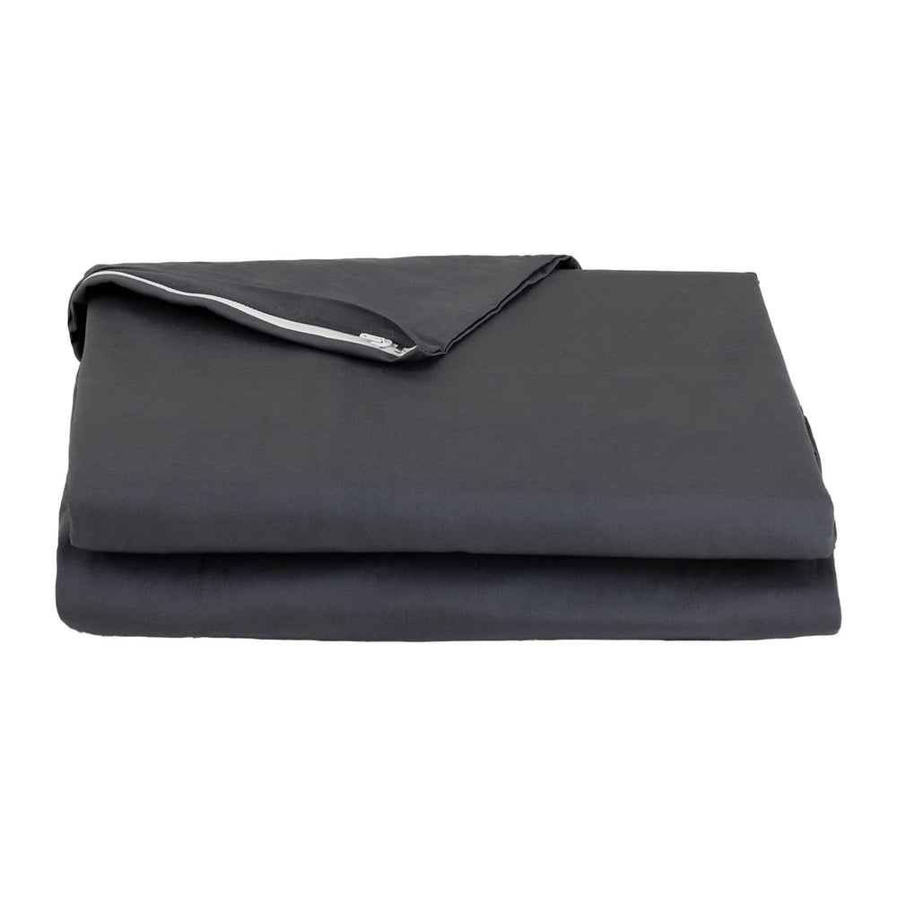 FULI 100% Cotton Zippered Futon Cover, Shikibuton, Queen, Dark Gray | Japanes...