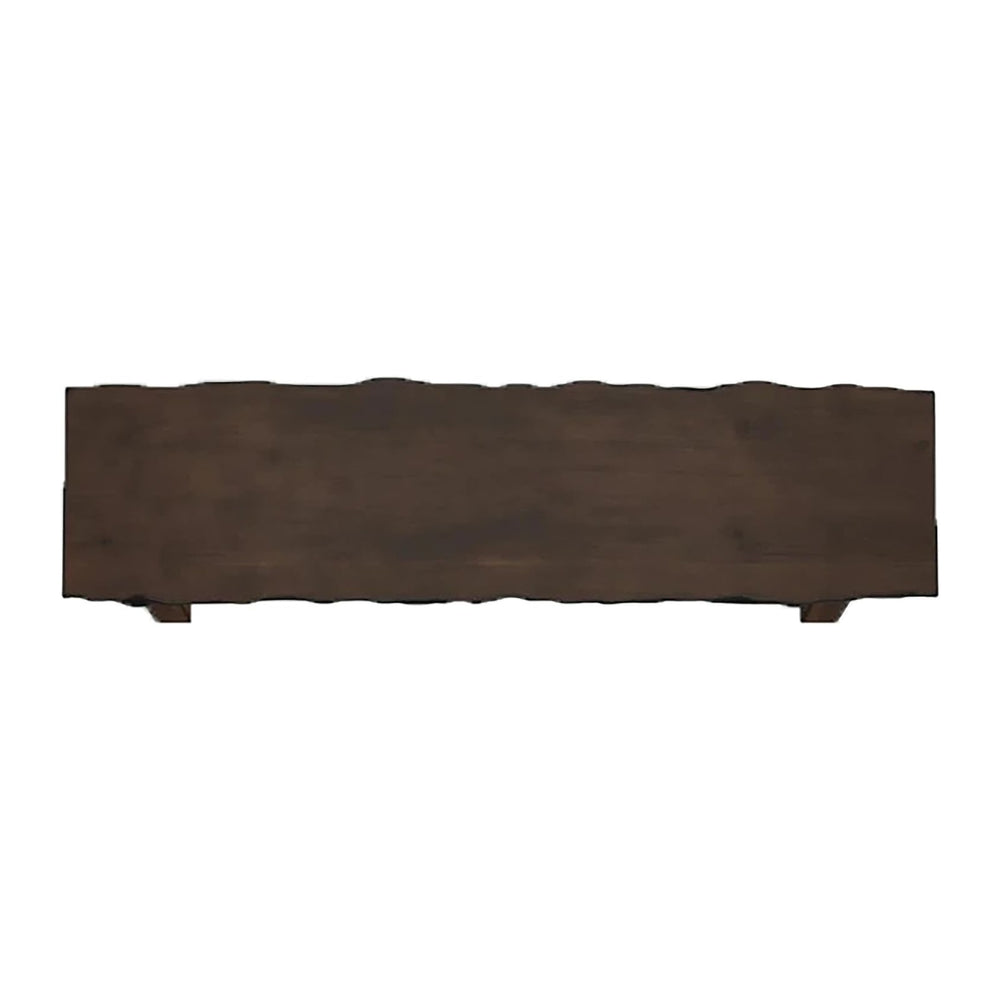 Furniture of America Drivet Rustic Wood Rectangle Dining Bench in Walnut