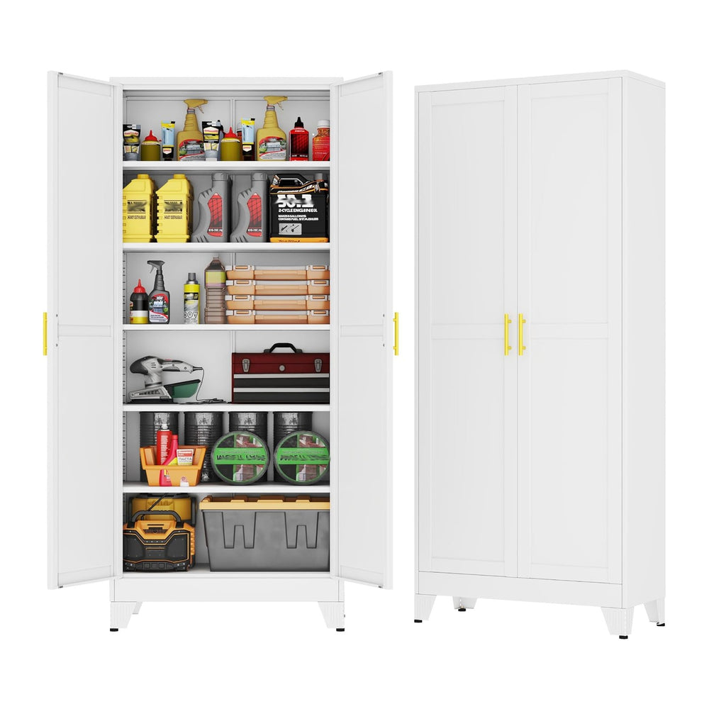 GAIOUS 75''Tall Metal Garage Storage Cabinet,File Cabinet with Door a...
