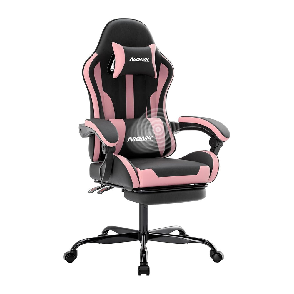 Gaming Chair, Ergonomic Computer Chair with Footrest and Lumbar Support, Heig...