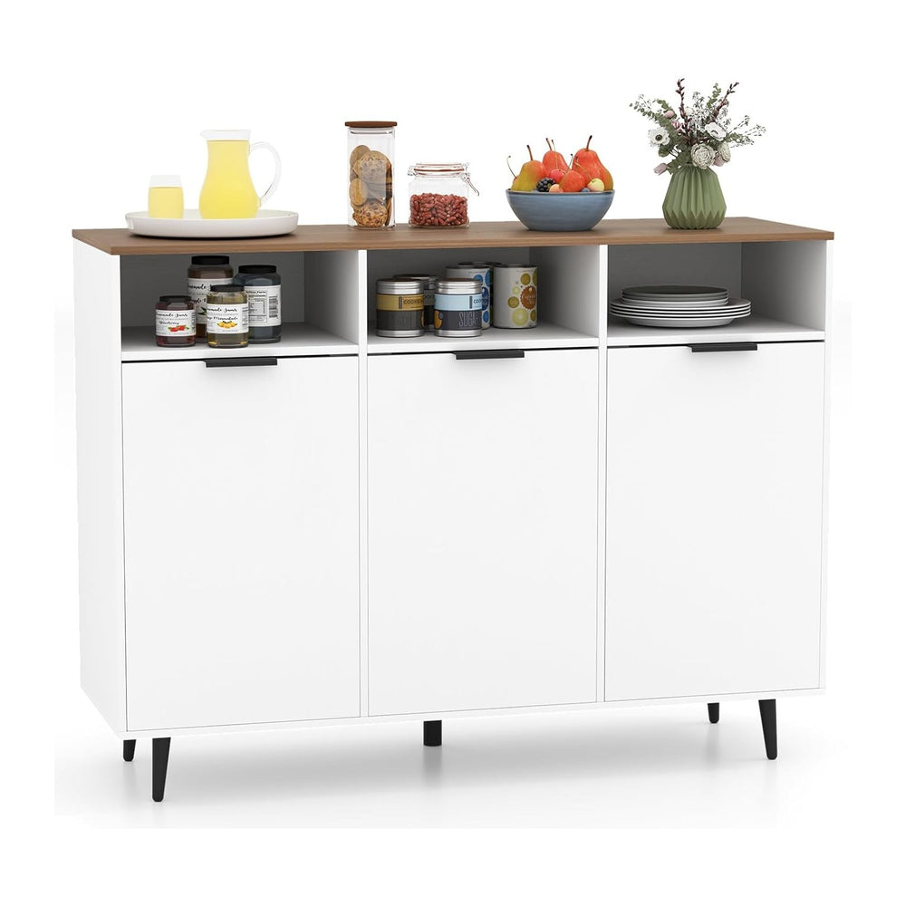 Giantex Sideboard Cabinet - 47” Buffet Cabinet with Storage Compartments, Cou...