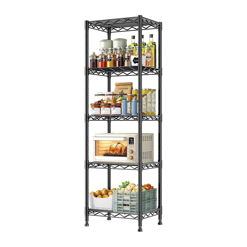 GRANNY SAYS 5-Tier Narrow Storage Shelves for Small Spaces – 15.8" W Met...