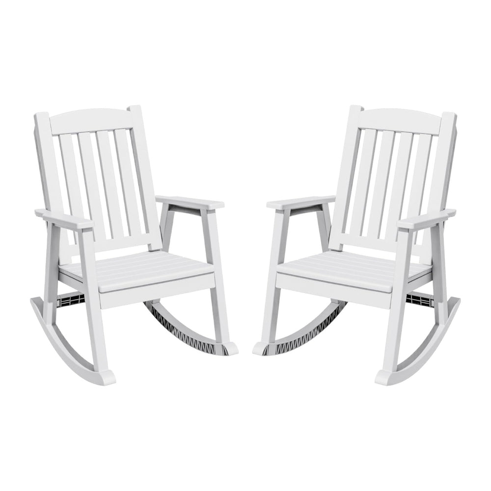 Greesum Outdoor Plastic Rocking Chair Set of 2, Patio Rocking Chair for Outsi...