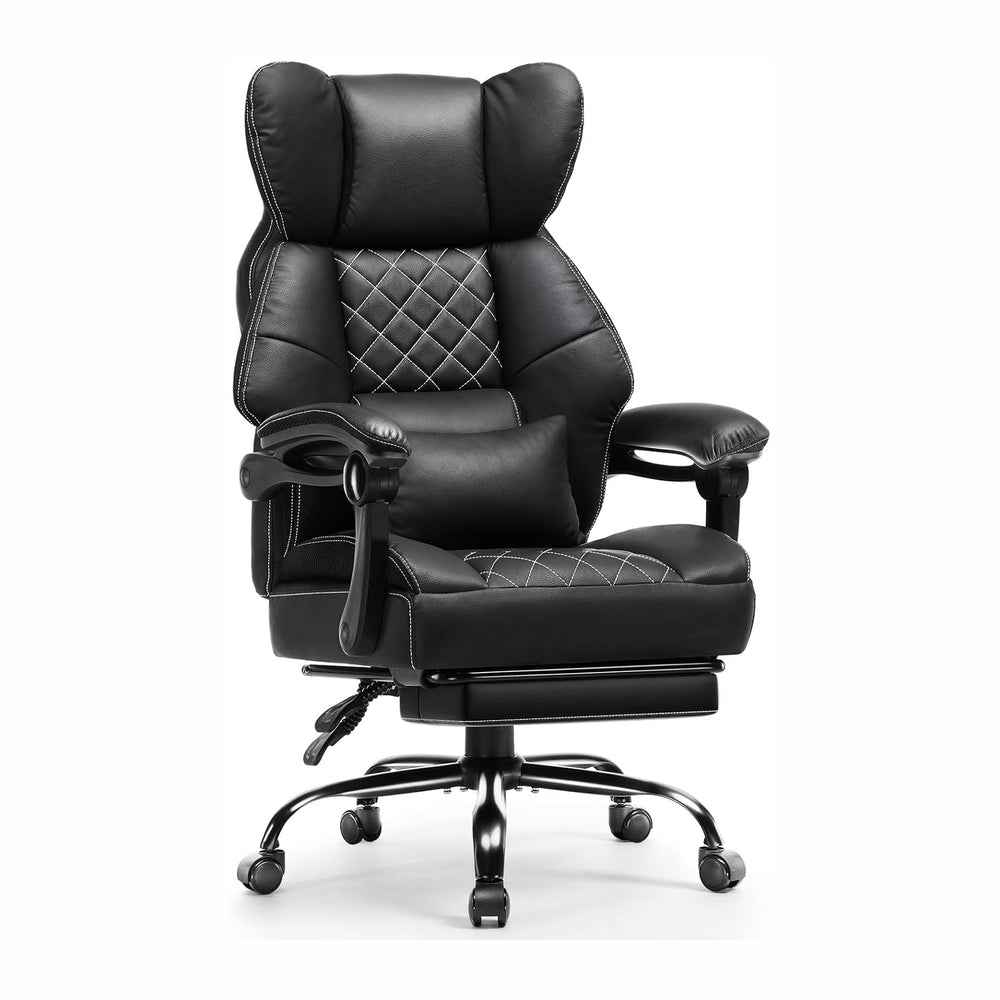 GTPLAYER Big&Tall Ergonomic Gaming Chair, Wide Spring Seat, Linkage Armre...