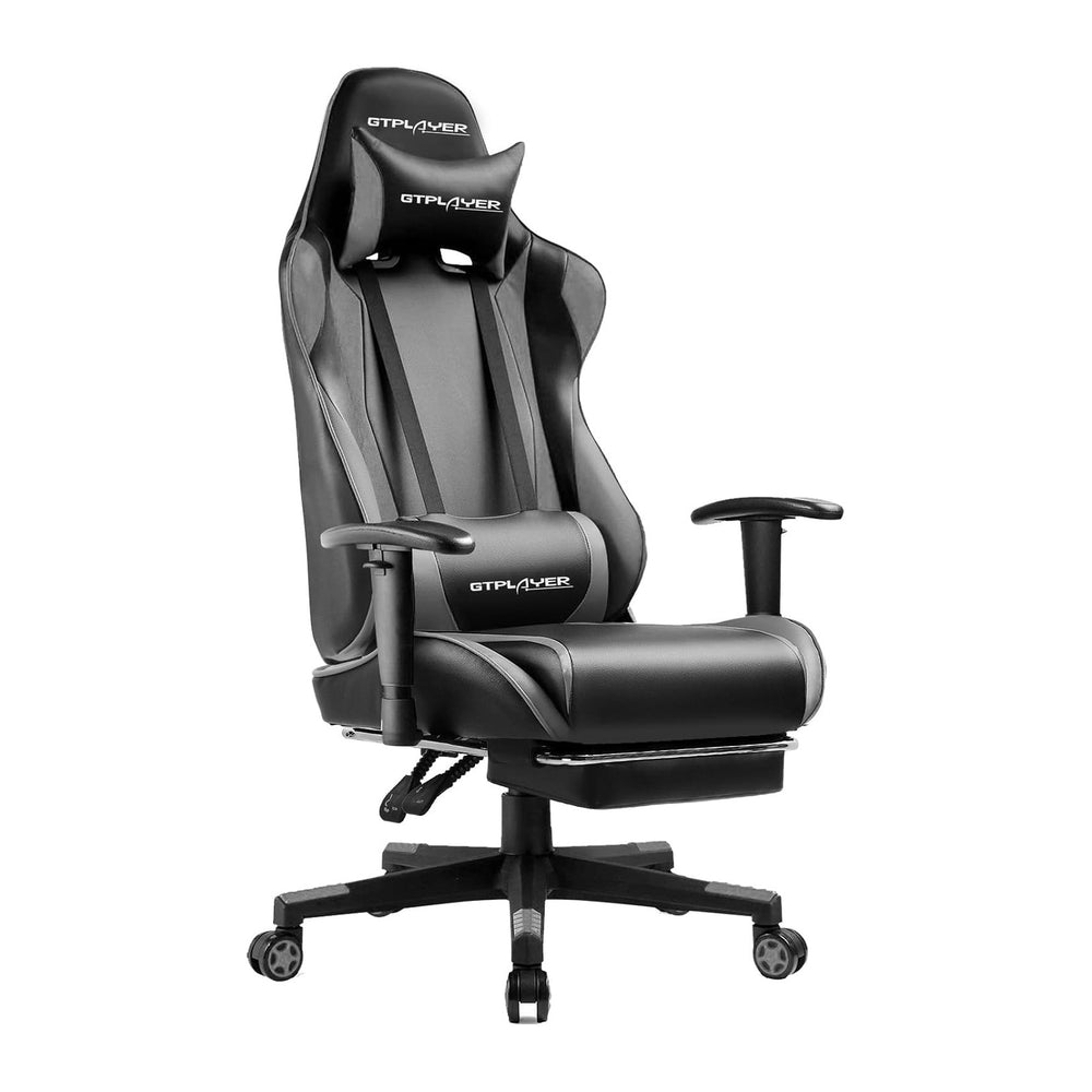 GTPLAYER Gaming Chair with Footrest, Ergonomic Computer Game Desk Chair, Recl...