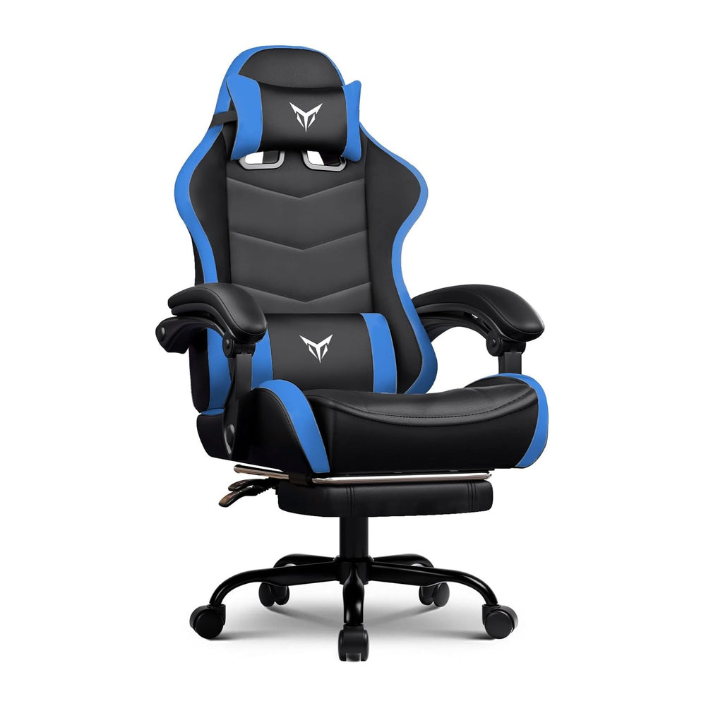GTPLAYER Gaming Chair with Footrest, Video Game Chairs Racing Style PC Game C...