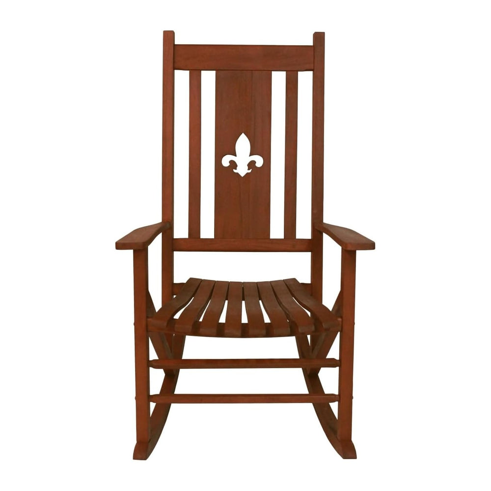 Heartland Natural Fleur De Lis Classic Porch Rocker
