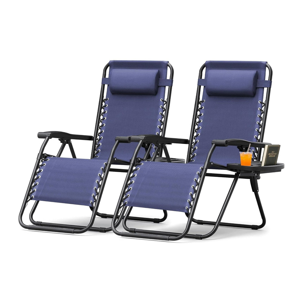 Homall Zero Gravity Chair Patio Folding Lawn Outdoor Lounge Gravity Camp Recl...