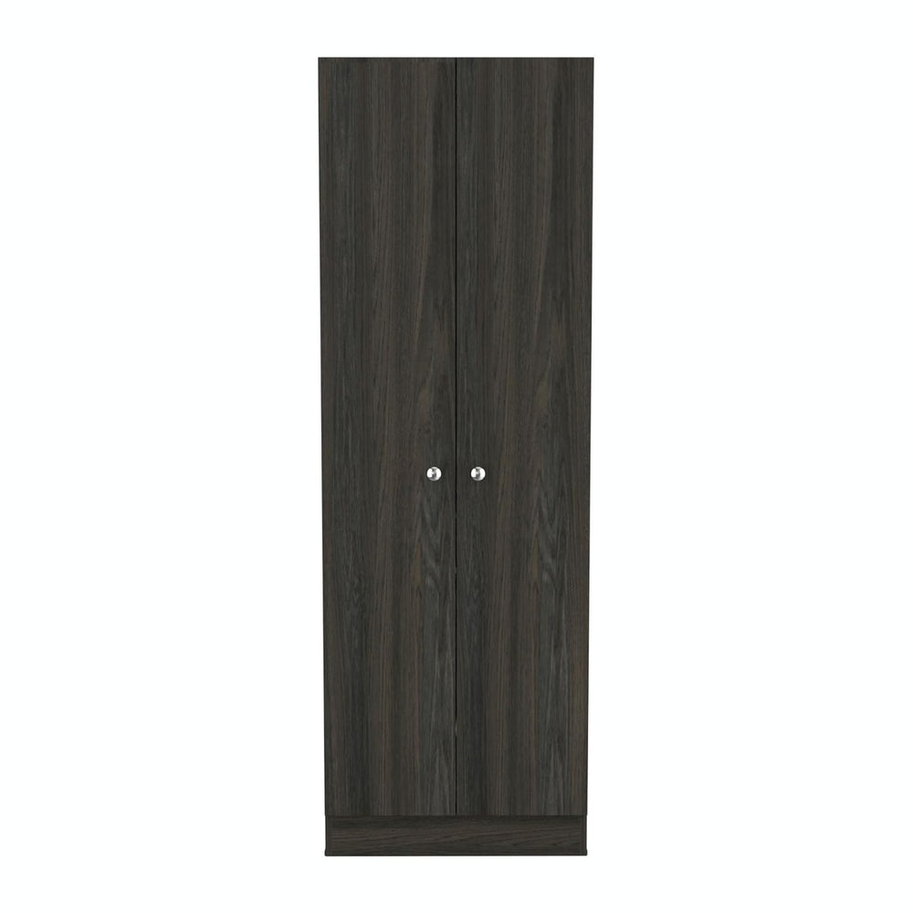 HomeRoots 71" Dark Brown Wood Pantry Or Storage Closet