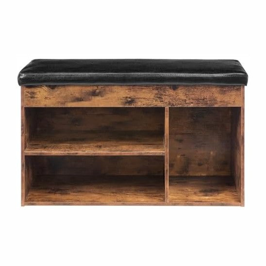 HOOBRO Shoe Storage Bench with Cushion, 32.3'' Entryway Bench with Li...