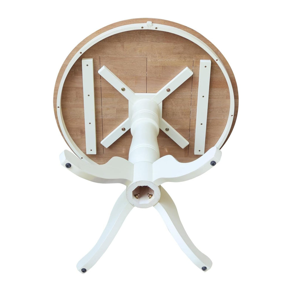 IC INTERNATIONAL CONCEPTS 36" Round Top Wood Counter Height Pedestal Din...