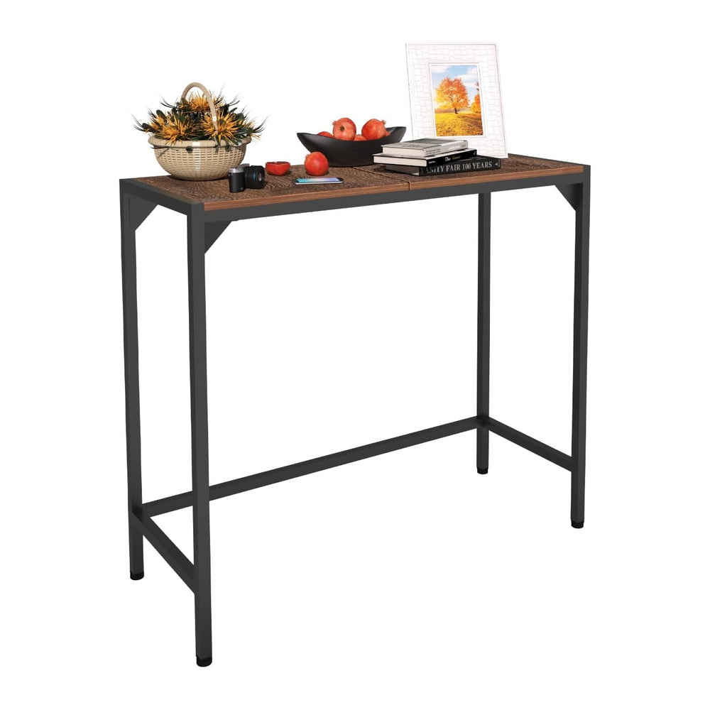 Industrial 33" Narrow Console Table, Sofa Table for Entryway, Couch Tabl...