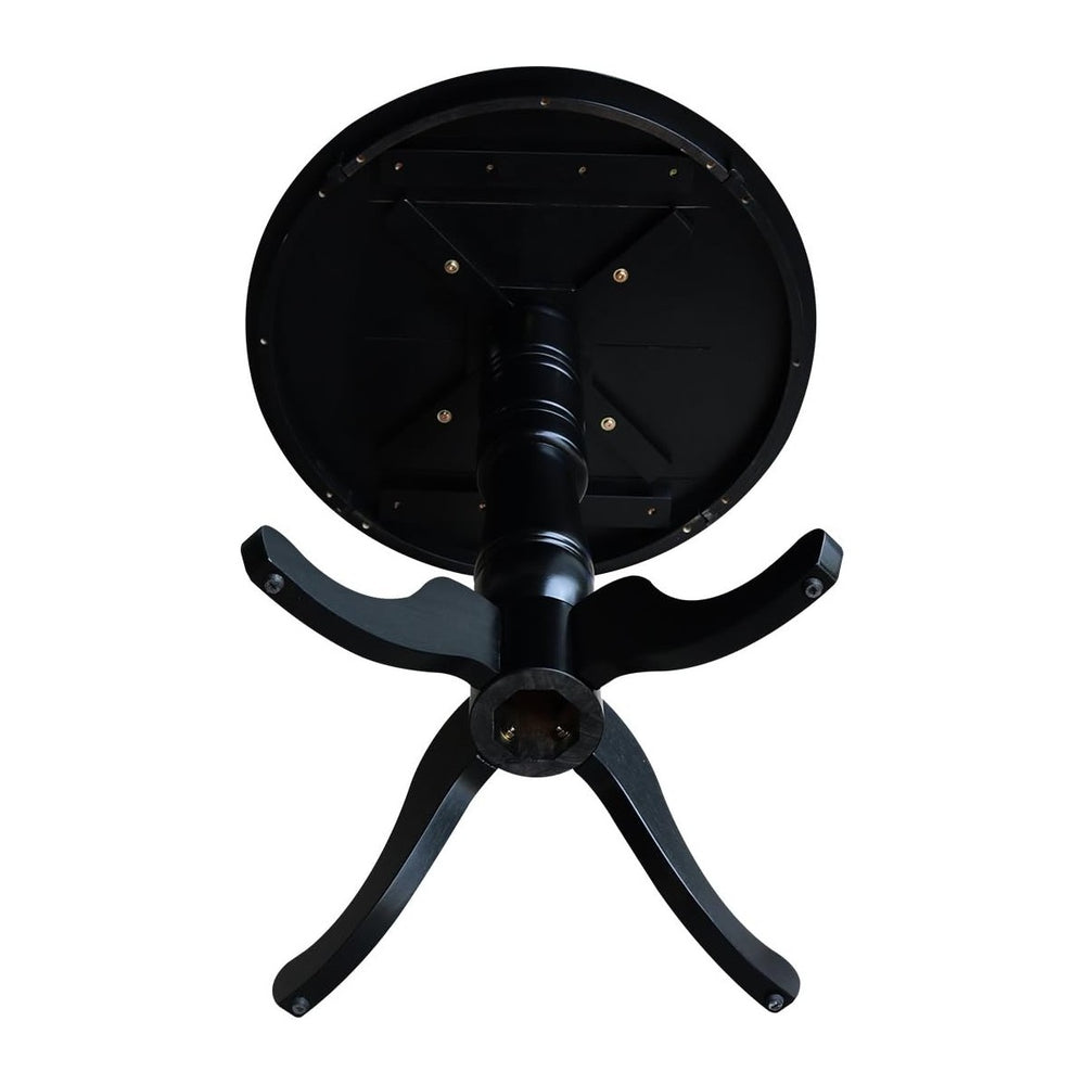 International Concepts 30" Round Top Pedestal Table - 40.9" in Black