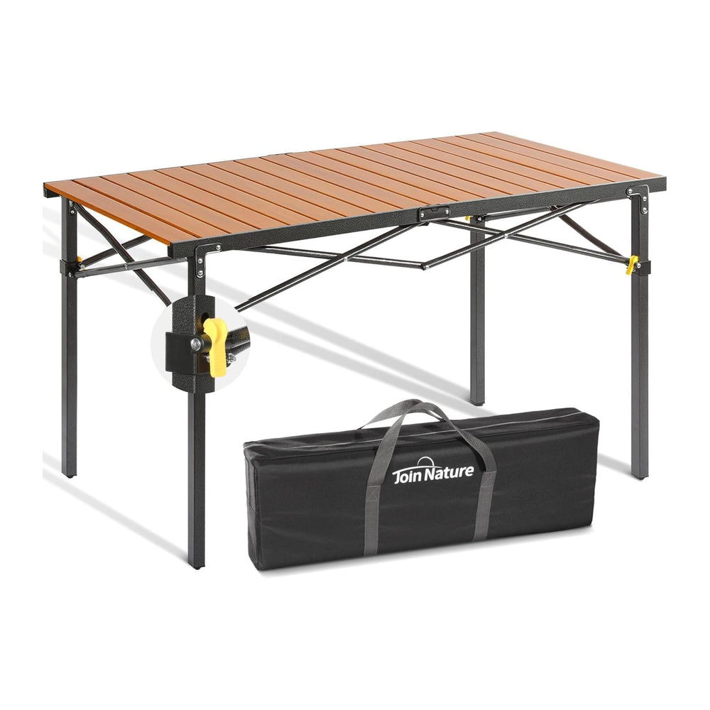 Join Nature 46.4" Large Camping Table for 2-6 People, Heavy Duty Foldabl...