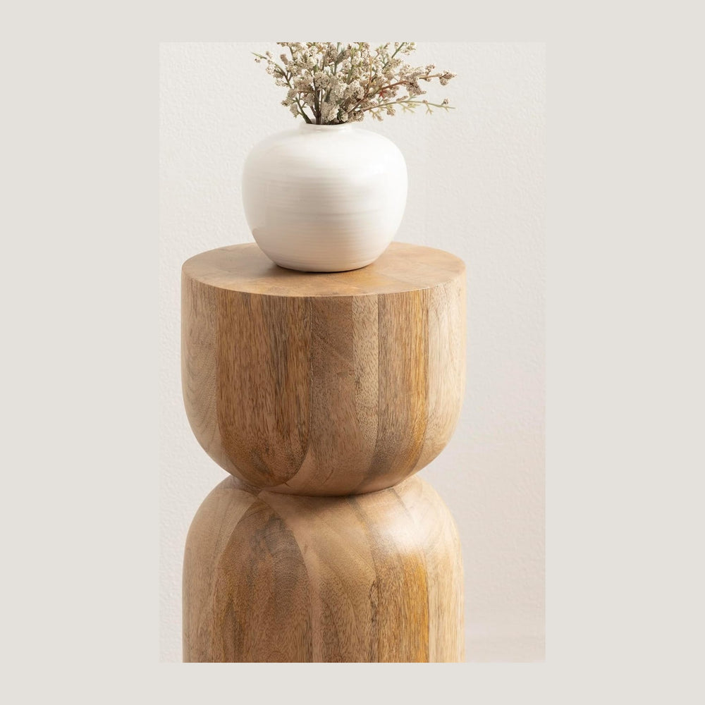 Kate and Laurel Teo Transitional Mango Wood Drink Table, 8 x 8 x 22, Natural ...