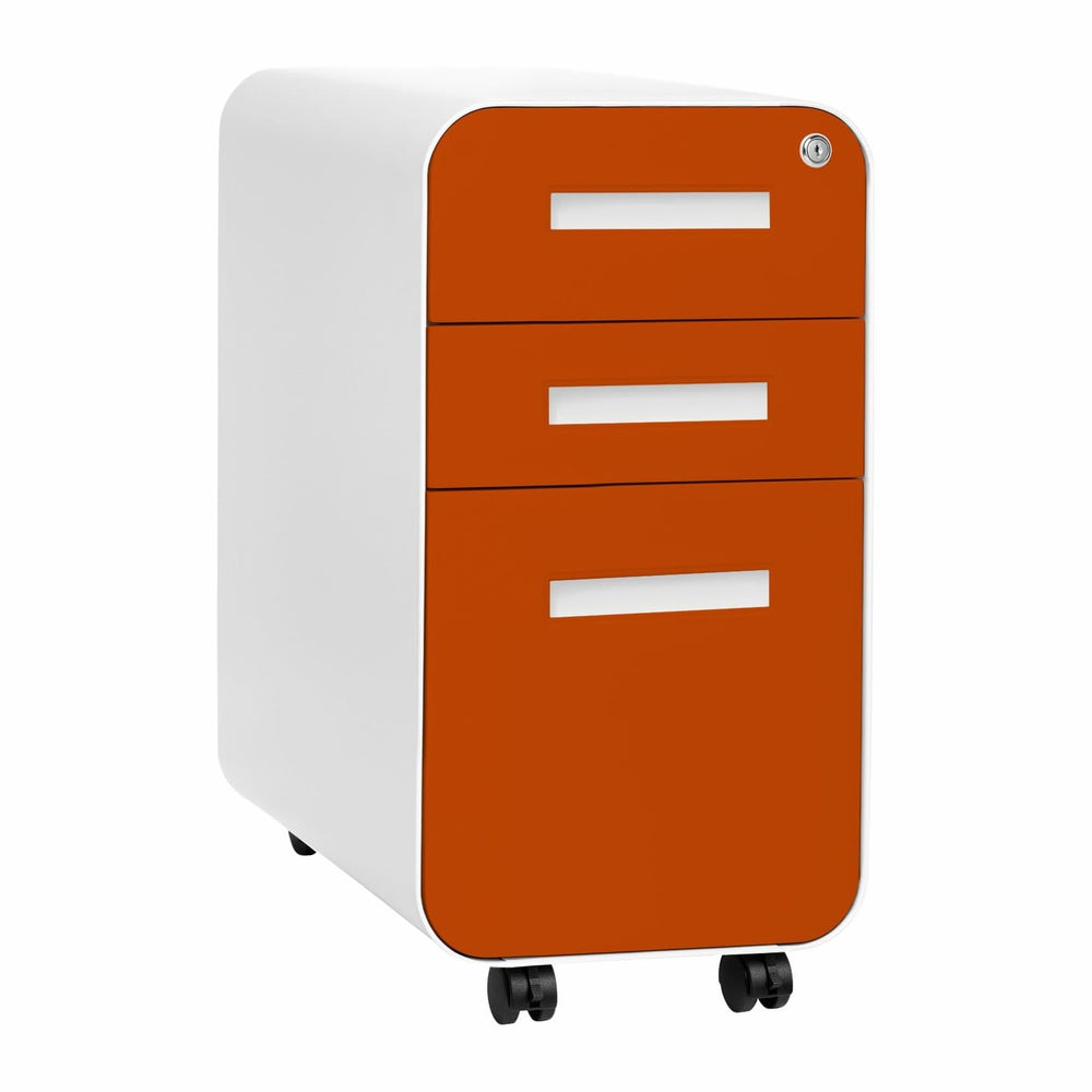 Laura Davidson Furniture Stockpile Slim 3-Drawer Mobile File Cabinet with Loc...