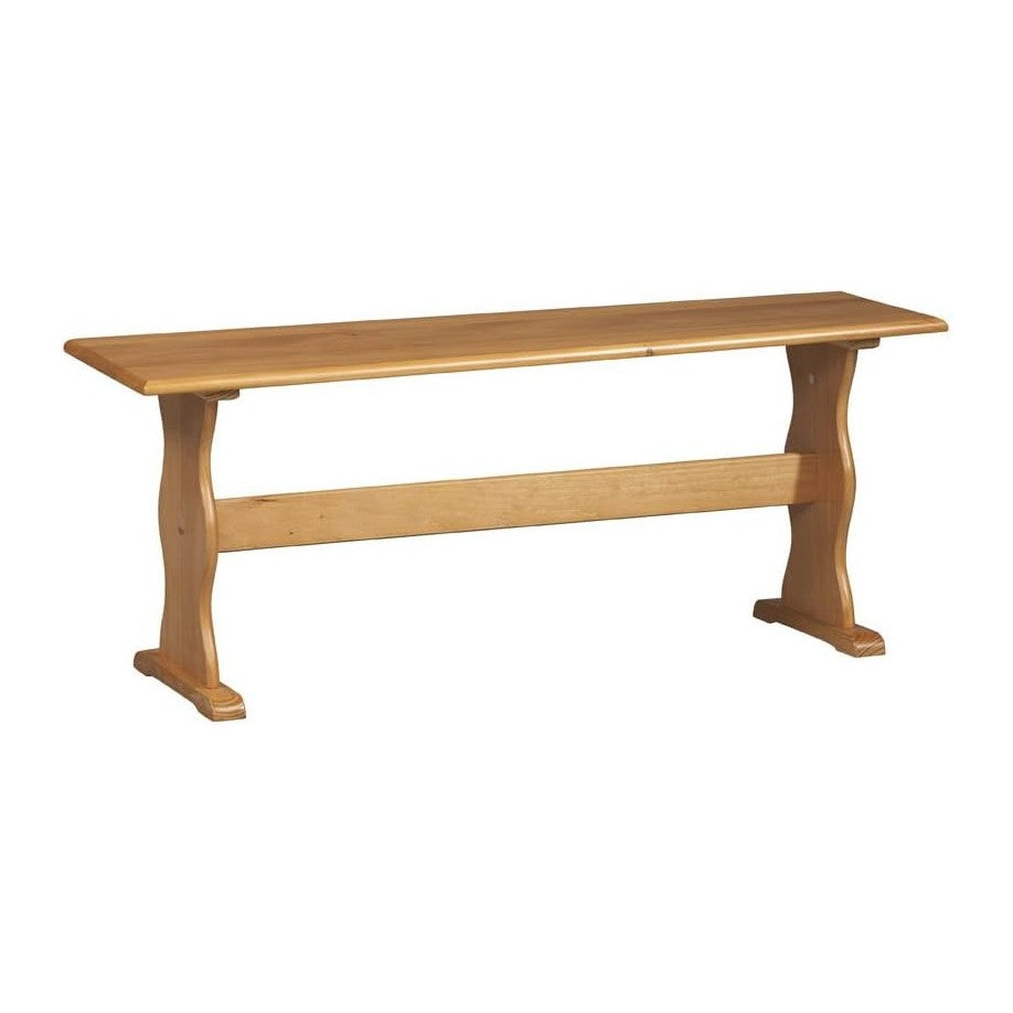 Linon Chelsea Dining Bench in Honey Stained Pine Wood