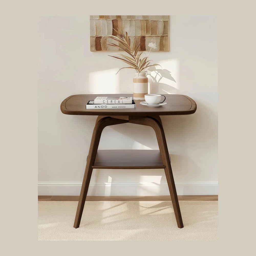 LKTART Small Dinner Table for 2, 29.5" Long Square Solid Wood Dining Tab...