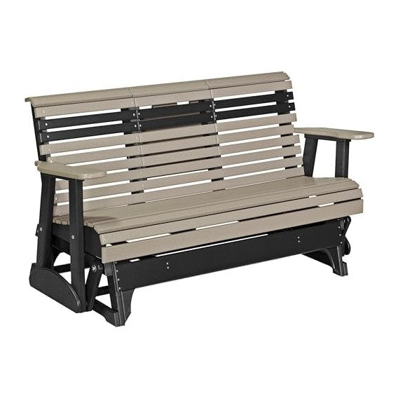 LuxCraft Plain Glider - 5' - Available in 14 Colors (Weatherwood on Black)