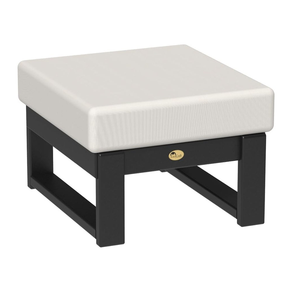 LuxCraft Poly Lanai Deep Seat Cushioned Outdoor Ottoman Table Padded Footrest...