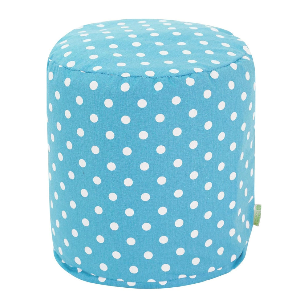 Majestic Home Goods Aquamarine Small Polka Dot Indoor Bean Bag Ottoman Pouf 1...