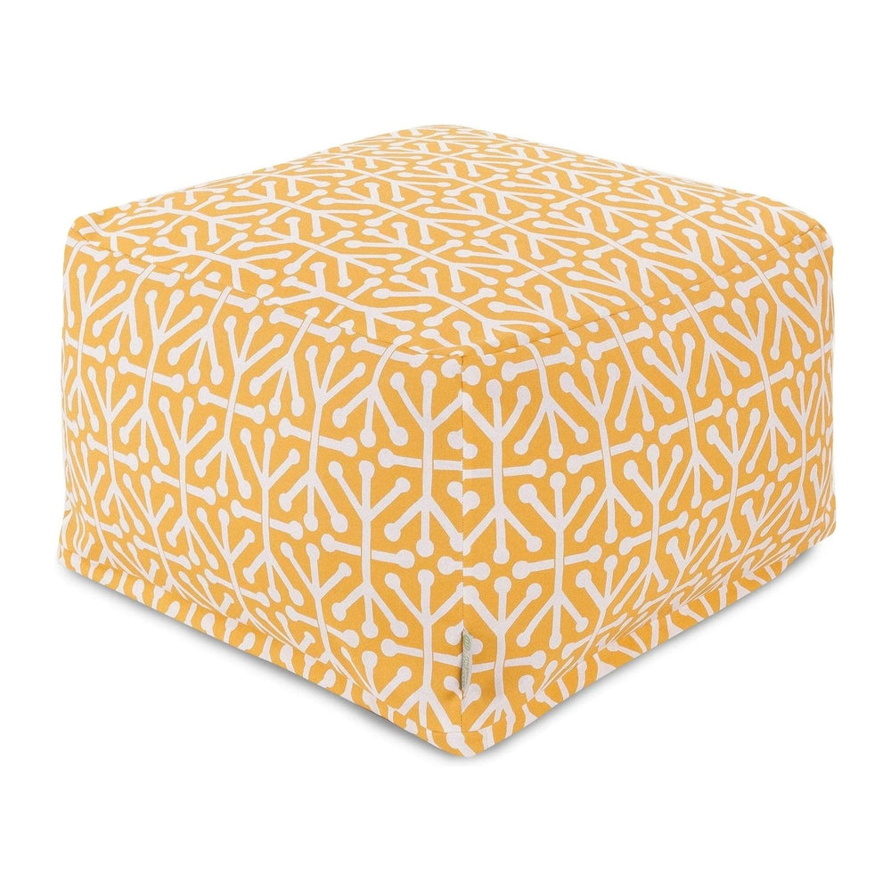 Majestic Home Goods Aruba Ottoman, Large, Citrus