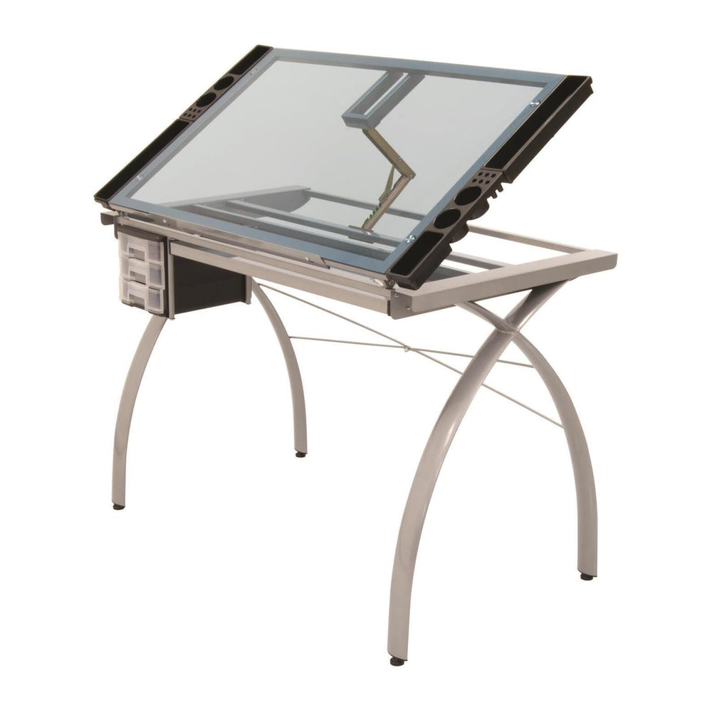 Maykoosh Mediterranean Mastery Drafting, Drawing Adjustable Top Hobby Table W...