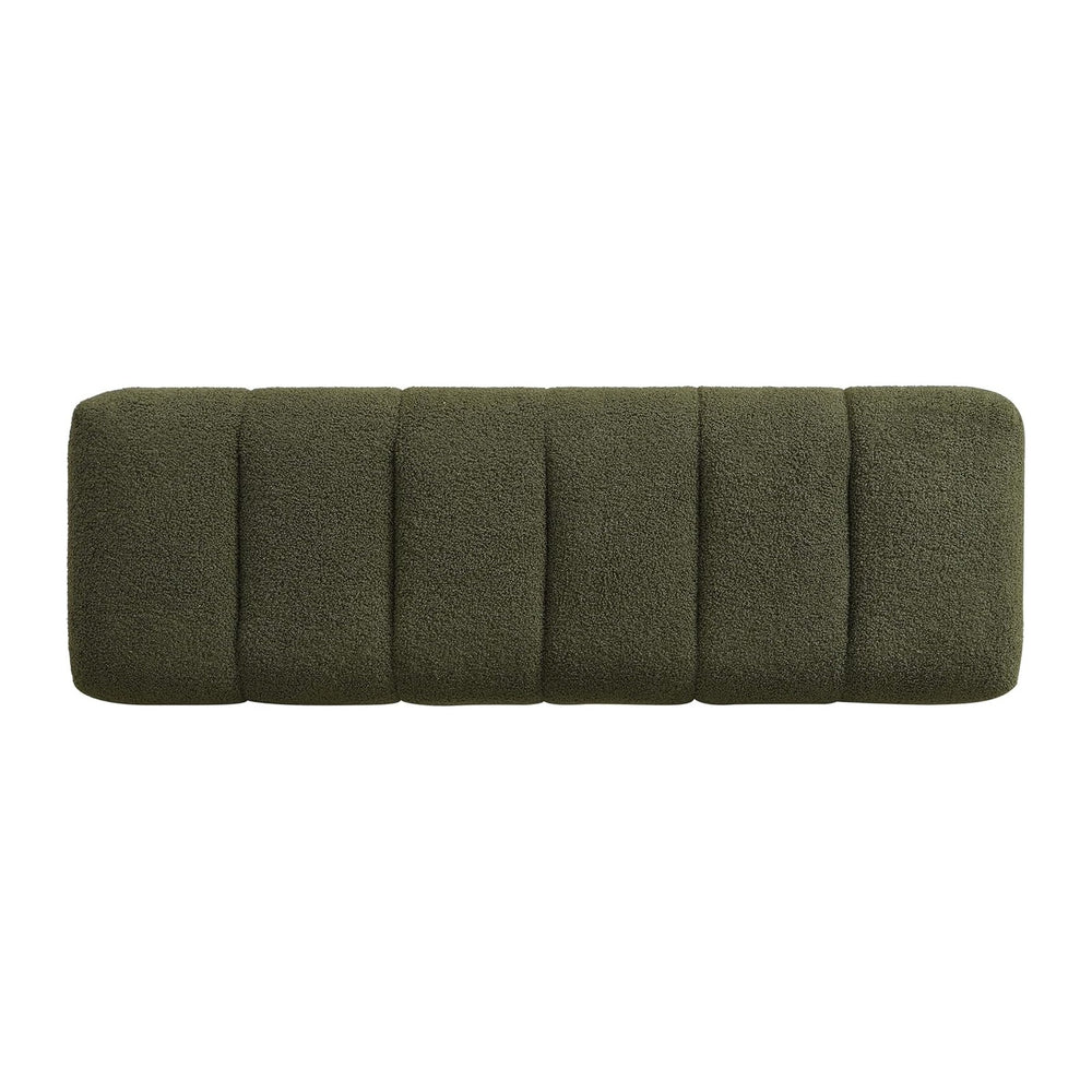 Merax 50" Green Boucle Upholstered Dining Bench Entryway Bench | No Asse...