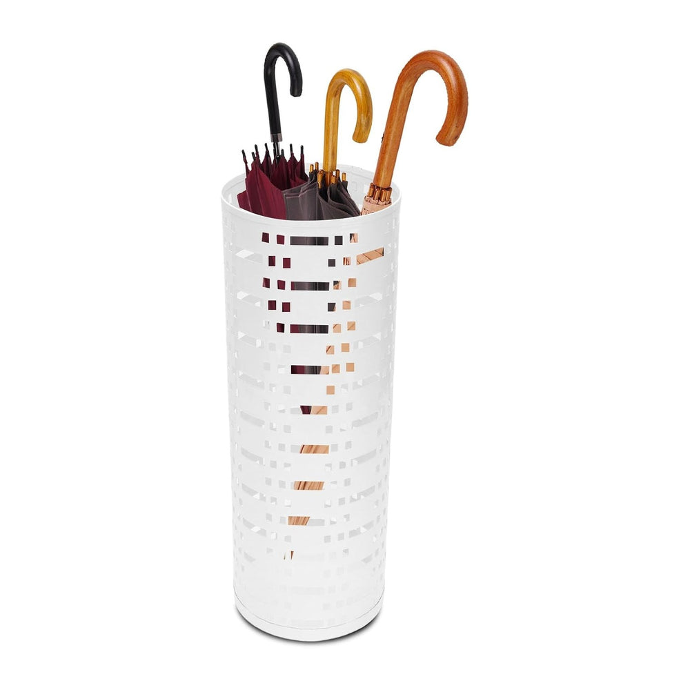 Metal Umbrella Holder Rack for Entryway, Hollow Out Alloy Stand Organizer Rou...